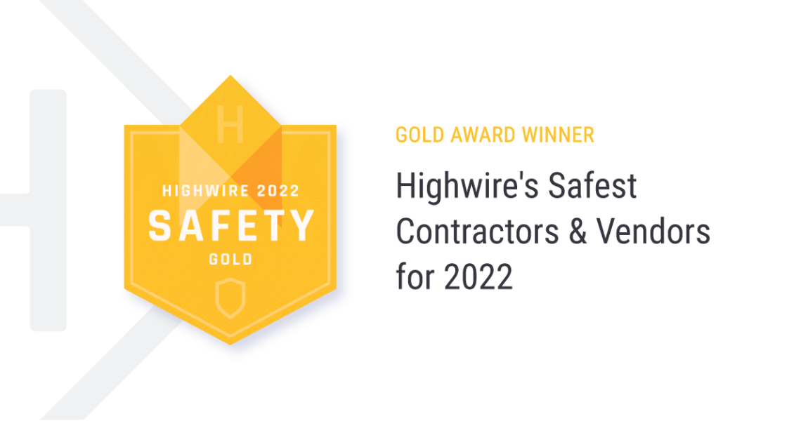 Corrado American Receives Highwire’s Gold Safety Award for 2022
