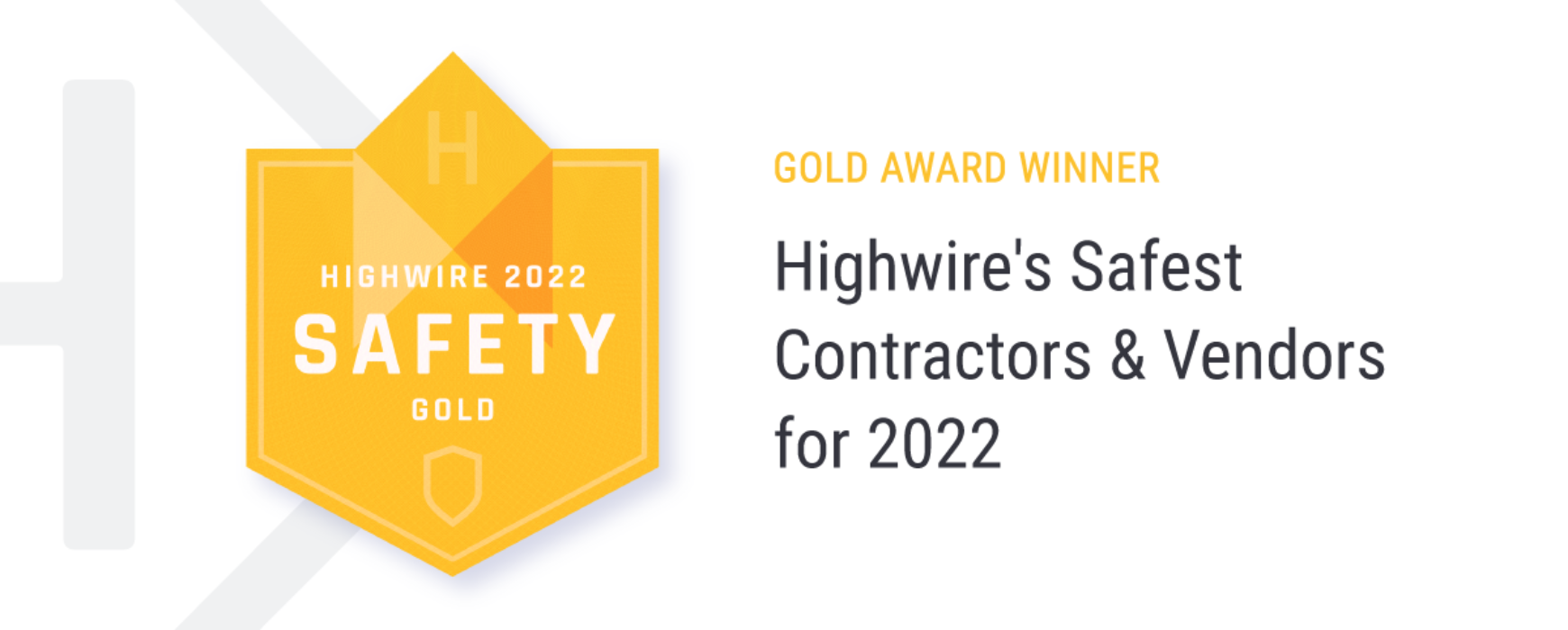 Corrado American Receives Highwire’s Gold Safety Award for 2022